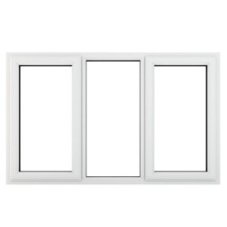 Crystal White Upvc Casement Clear Window 3P Left and Right Hand Opening 1770 mm x 1040 mm