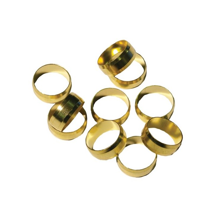 4Trade 15mm Brass Olives (Pack of 10)