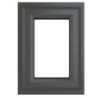 Crystal Upvc Window Grey 7016 External White Internal A Rated Top Opener 820mm x 820mm Clear Glazing