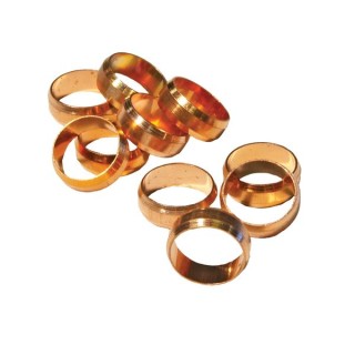 4Trade 10mm Brass Olives (Pack of 10)