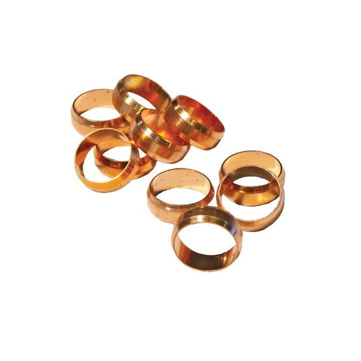 4Trade 10mm Brass Olives (Pack of 10)