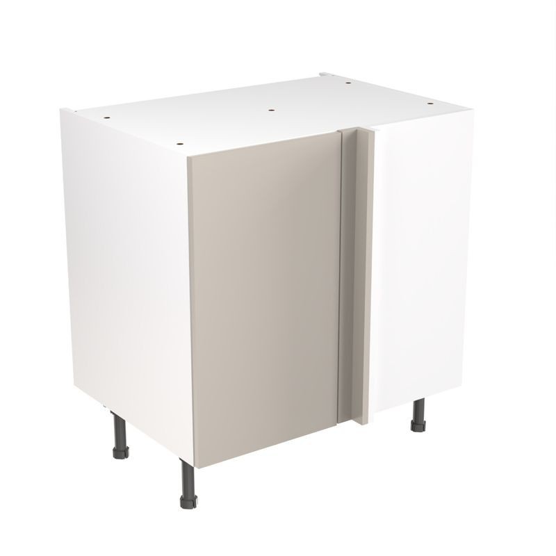 Flatpack Corner Base Unit Value Slab Standard Matt Light Grey 800mm - FKKM1237