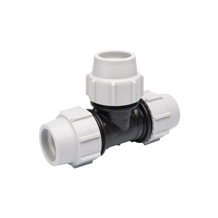 Plasson Mechanical Equal Tee 20 mm 7040CCC Pack 10