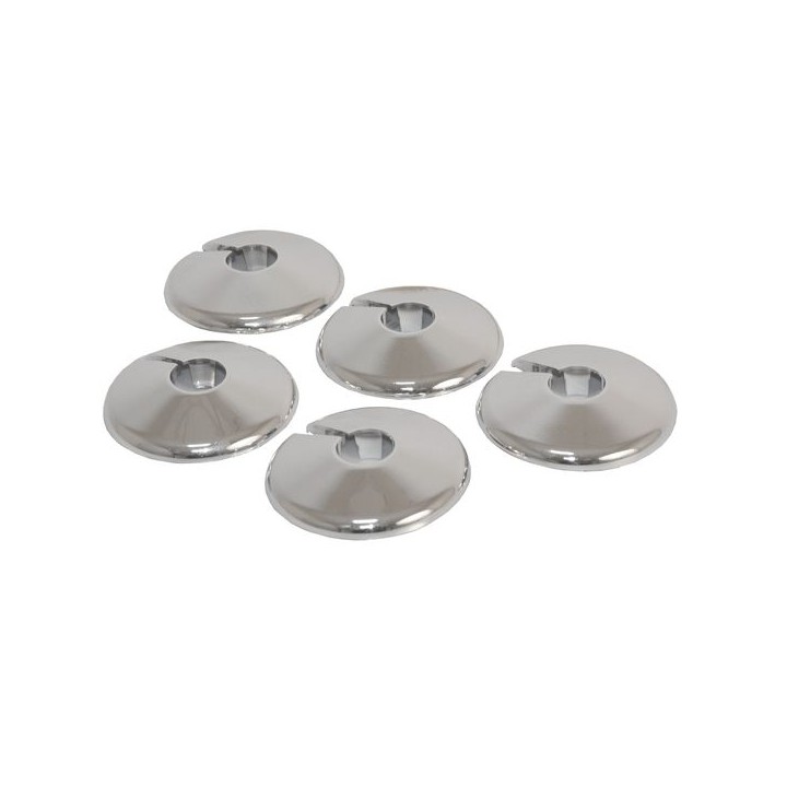 4Trade Pipe Collars Chrome 15mm Pack 5