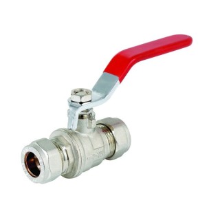 Lever Ball Valve CxC Red 22mm