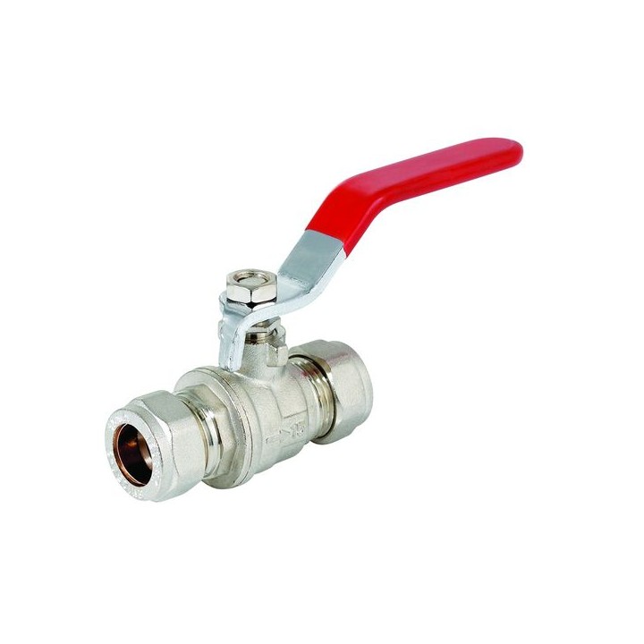 Lever Ball Valve CxC Red 22mm