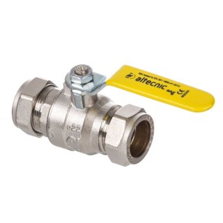 Altecnic AI-331115 Intaball Compression Ball Valve Yellow Lever (Gas) 15mm