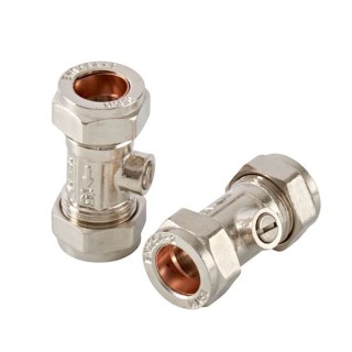 15mm Straight Isolating Valve Chrome