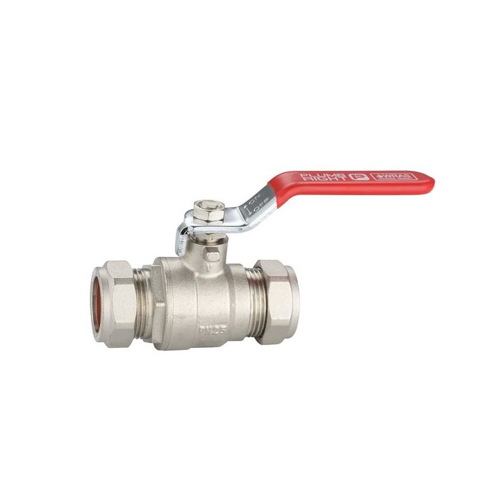 Red Handle Lever Ball Valve - 15mm