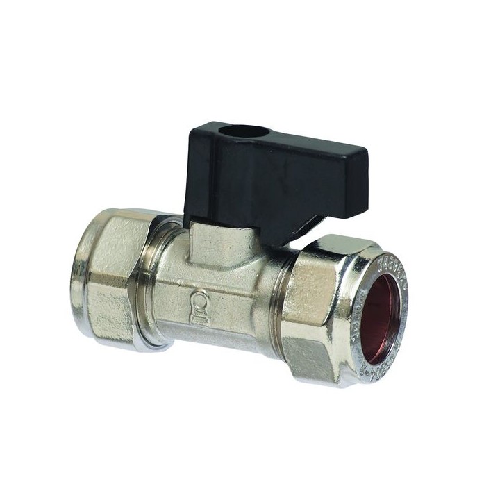 15mm Hand Operated Straight Isolating Valve Chrome
