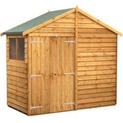 4 x 8 Power Overlap Apex Double Door Shed