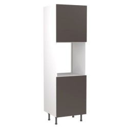 Flatpack Single Oven Tower Super Gloss Graphite Slab 600mm - FKKF0431