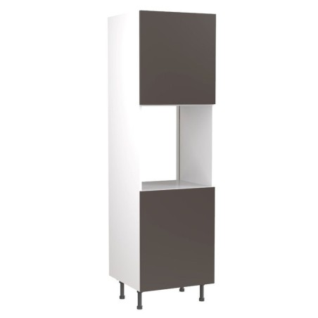 Flatpack Single Oven Tower Super Gloss Graphite Slab 600mm - FKKF0431