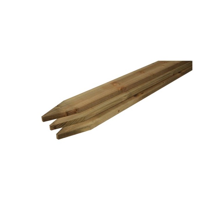 22mm x 75mm x 0.9m Brown Treated Board Point Top