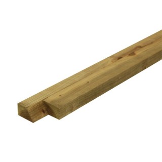 47mm x 175mm x 3m Brown Treated Cant Rail 2EX