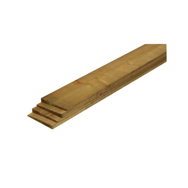 22mm x 125mm x 1.8m Brown Treated Featheredge 2EX