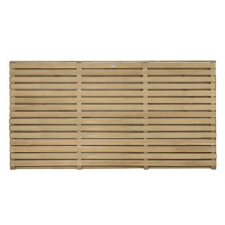 Pressure Treated Double Slatted Fence Panel 6ft x 3ft Pack of 3
