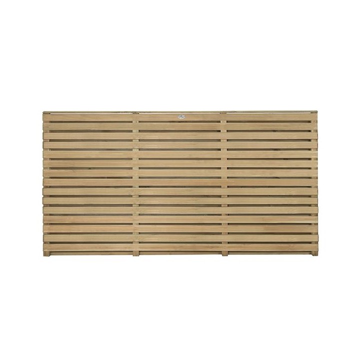 Pressure Treated Double Slatted Fence Panel 6ft x 3ft Pack of 3