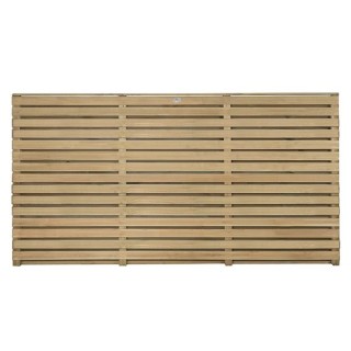 Pressure Treated Double Slatted Fence Panel 6ft x 3ft Pack of 4