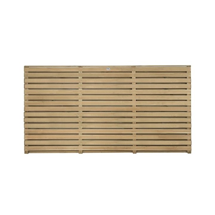 Pressure Treated Double Slatted Fence Panel 6ft x 3ft Pack of 4