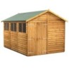 12 x 8 Power Overlap Apex Double Door Shed