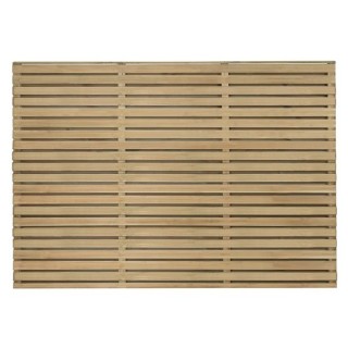 Pressure Treated Double Slatted Fence Panel 6ft x 4ft Pack of 3