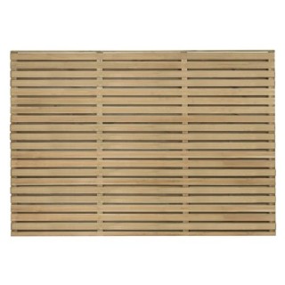 Pressure Treated Double Slatted Fence Panel 6ft x 4ft Pack of 5