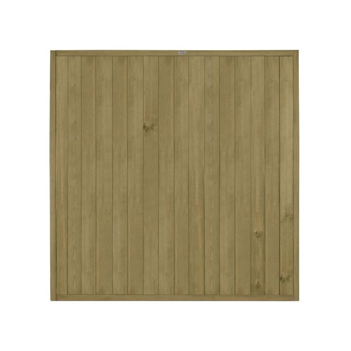 Pressure Treated Vertical Tongue and Groove Fence Panel 6ft x 6ft Pack of 3