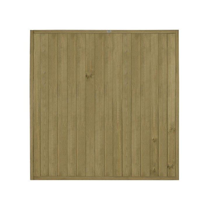 Pressure Treated Vertical Tongue and Groove Fence Panel 6ft x 6ft Pack of 5