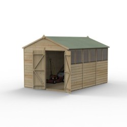 Beckwood 8x12 Apex Shed 6 Windows DoubleDoor Installed