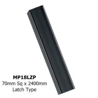 Tall Gate Post Tall Flat Top Latch CONCRETE- in Zinc & Powder 70mm Sq x 2400mm