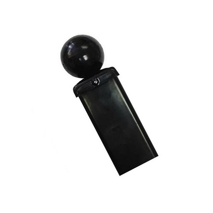 Universal Blank Ball Top Metal Post 70mm Square x 1400mm Long Concrete-in Zinc & Powder BP70X1400BZP