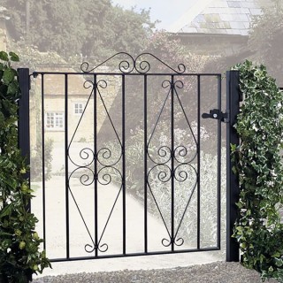 Stirling Low Flat Top Single Metal Gate 1067mm GAP x 914mm High Zinc & Powder ST05ZP