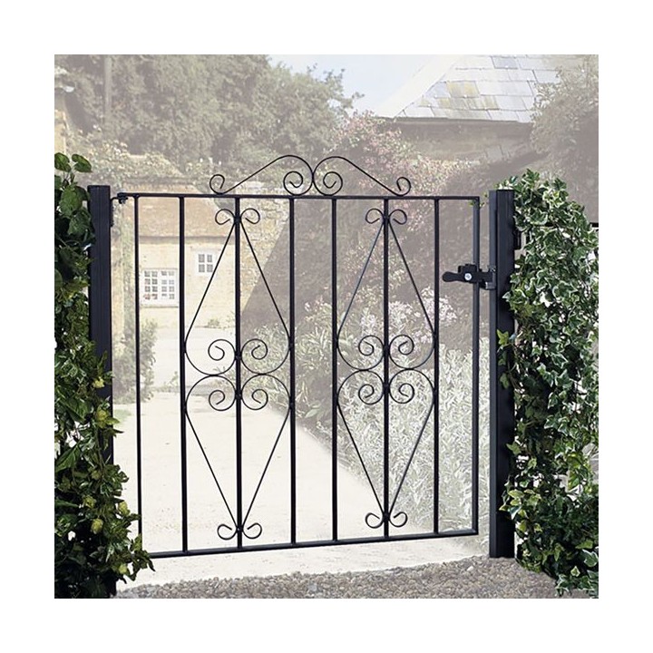 Stirling Low Flat Top Single Metal Gate 1067mm GAP x 914mm High Zinc & Powder ST05ZP