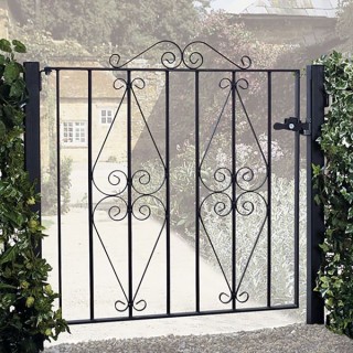 Stirling Low Flat Top Single Metal Gate 762mm GAP x 914mm High Zinc & Powder ST01ZP