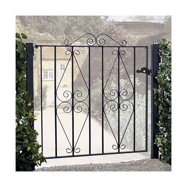 Stirling Low Flat Top Single Metal Gate 762mm GAP x 914mm High Zinc & Powder ST01ZP