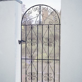 Stirling Tall Bow Top Single Metal Gate 1220mm GAP x 1980mm High Zinc & Powder ST46ZP