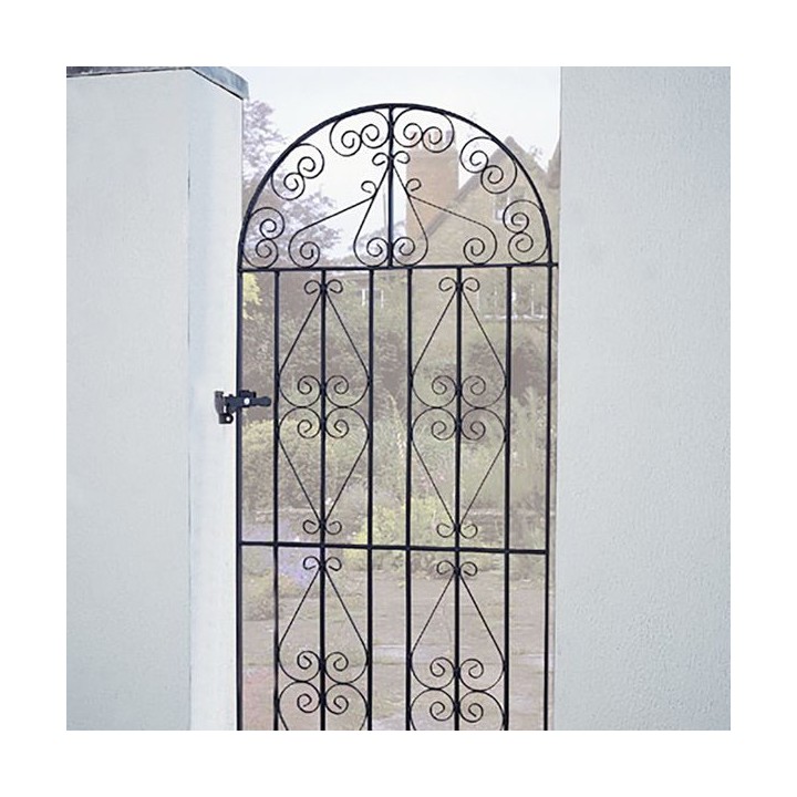 Stirling Tall Bow Top Single Metal Gate 1220mm GAP x 1980mm High Zinc & Powder ST46ZP