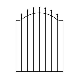 Manor Low Bow Top Single Metal Gate 880mm GAP x 1041mm High Zinc & Powder WESB