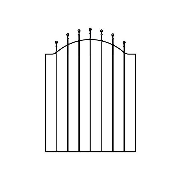 Manor Low Bow Top Single Metal Gate 880mm GAP x 1041mm High Zinc & Powder WESB