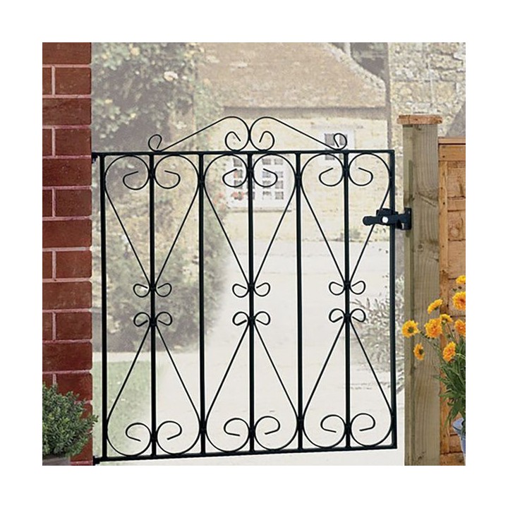 Regent Low Single Metal Gate 838mm GAP x 914mm High Zinc & Powder RSZP2