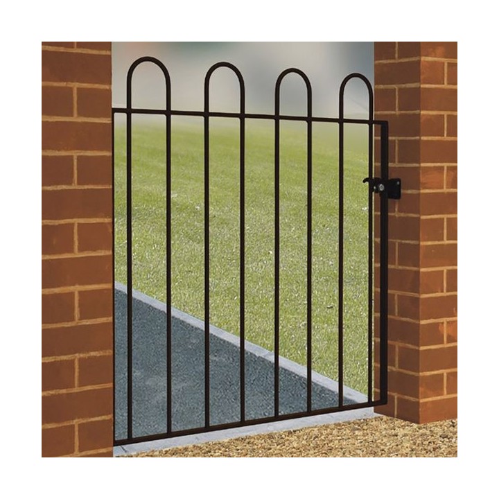 Court Single Metal Gate 1000mm GAP x 950mm High Zinc & Powder CRZP05