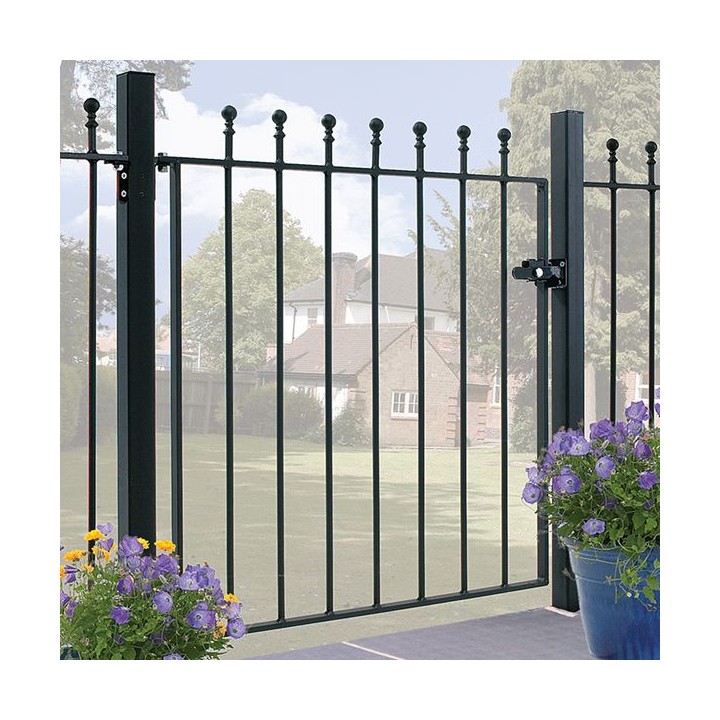 Manor Low Flat Top Single Metal Gate 1067mm GAP x 915mm High Zinc & Powder MAZP05/5