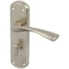 Hafele Olton Lever Bathroom Lock Handle Satin Nickel