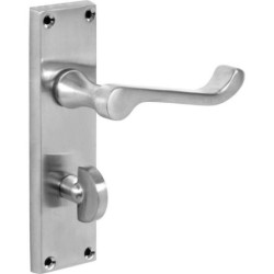 4Trade Victorian Scroll Lever Bathroom Lock Handle Chrome