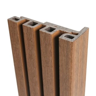 Ecoscape Spiced Oak Composite Slatted Cladding End Trim 3600mm