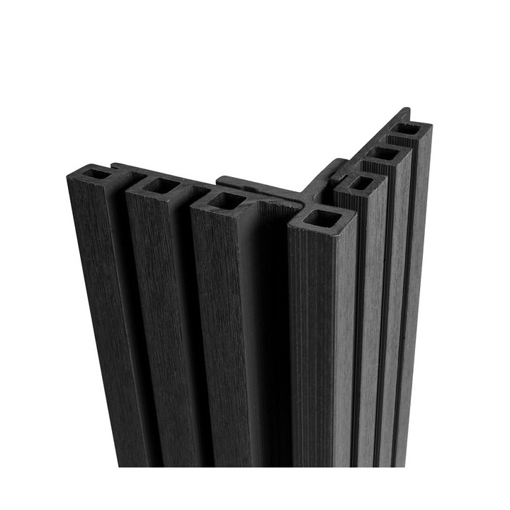 Ecoscape Midnight Composite Slatted Cladding Corner Trim 3600mm