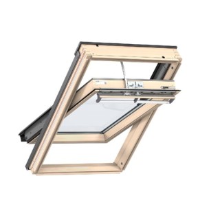 VELUX Solar Centre Pivot Roof Window Clear Lacquered 550mm x 980mm GGL CK04 307030