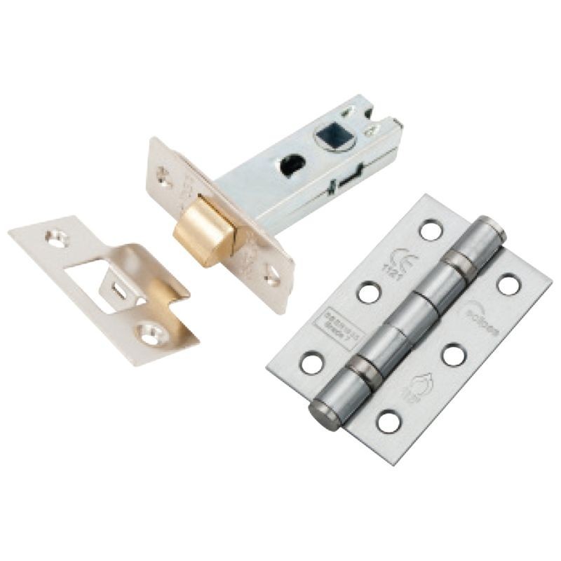 Eclipse Door Latch & Hinge Pack Polished Chrome
