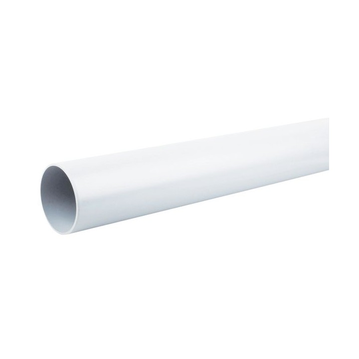 Wavin OsmaSoil plain ended pipe 110mm white 3m